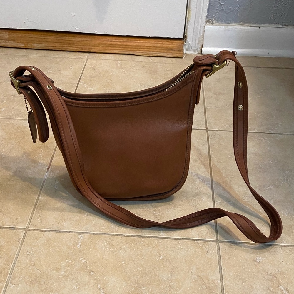 Vintage Coach Crossbody Brown Leather Handbag